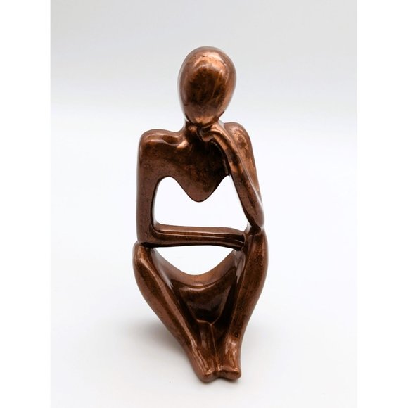 The Thinker Trio Bronze Metallic Colored Resin Handmade NEW - Picture 2 of 6